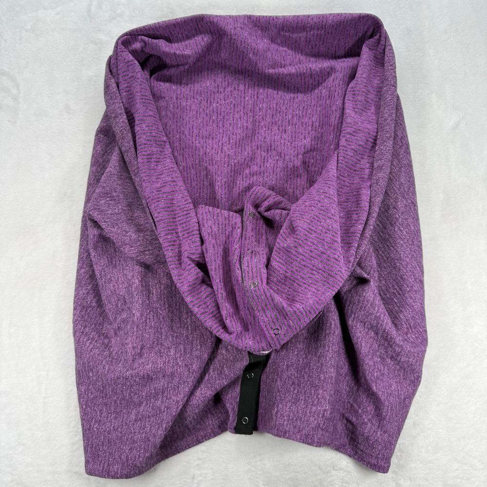 Lululemon Rulu Reversible Purple Heathered Snap Vinyasa Infiniti Scarf Wrap Yoga - Picture 4 of 6